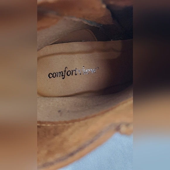 Comfortview Lacy Women Bootie Camel Color Suede Size 11 W Zipper‎ - Picture 12 of 12